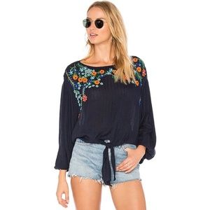 Free People Embroidered Top
